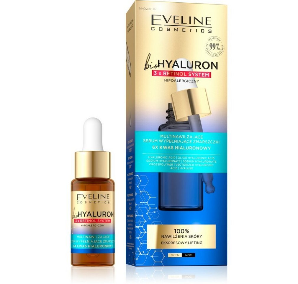 Eveline Cosmetics Tagescreme bioHYALURON 3xRetinol System Faltenauffüllendes Serum 18ml Eveline Cosmetics Tagescreme bioHYALURON 3xRetinol System Faltenauffüllendes Serum 18ml von Eveline Cosmetics