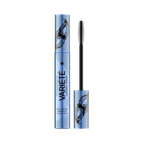 Eveline Cosmetics Variété Wasserfeste Mascara | Volumen & Länge | Wischfest mit Präzisions-Silikonbürste | Elegante Blaue Metallische Verpackung von EVELINE COSMETICS