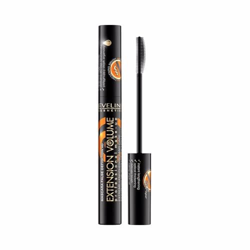 Eveline Cosmetics Extension Volume Mascara, verlängernd und pflegend, 10 ml, Schwarz von Eveline Cosmetics