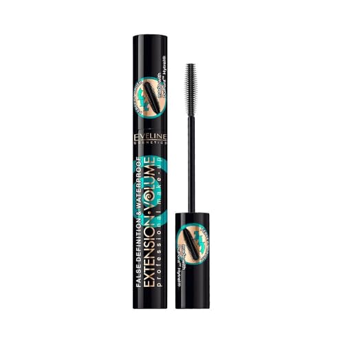 Eveline Cosmetics Extension Volume Professionelles Makeup 4D False Definition Wasserfeste Mascara - Extremes Volumen, Länge & Trennung von EVELINE COSMETICS
