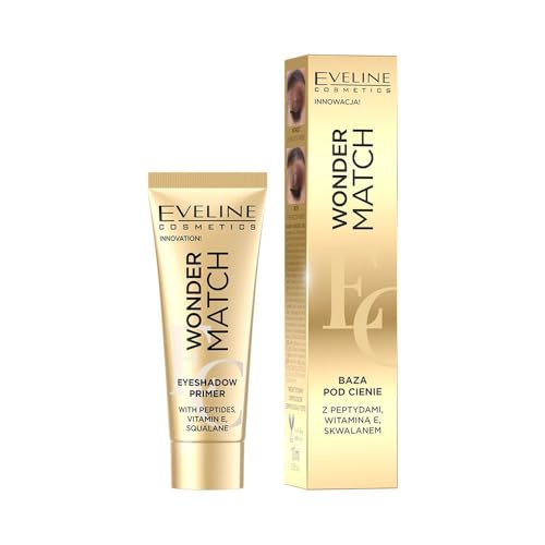 Eveline Cosmetics Wonder Match Langanhaltender Lidschatten-Primer mit Squalan, Vitamin E & Peptiden - Vegane und Mikroplastikfreie Formel von EVELINE COSMETICS