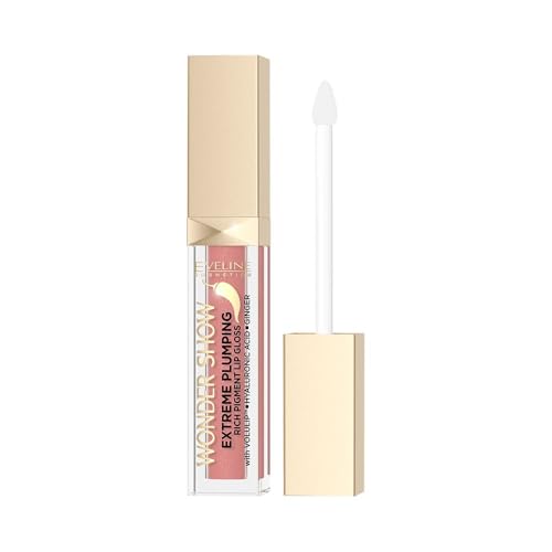 Eveline Cosmetics Wonder Show Volumizing Lip Gloss - Farbton 02 Dream Nude mit Volulip und Chili-Extrakt von EVELINE COSMETICS