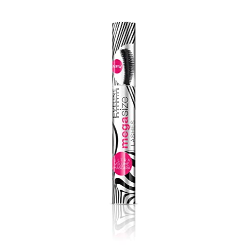 Eveline Cosmetics Mega Size Lashes Mascara, verlängernd und verdichtend, 10 ml, Schwarz von EVELINE COSMETICS