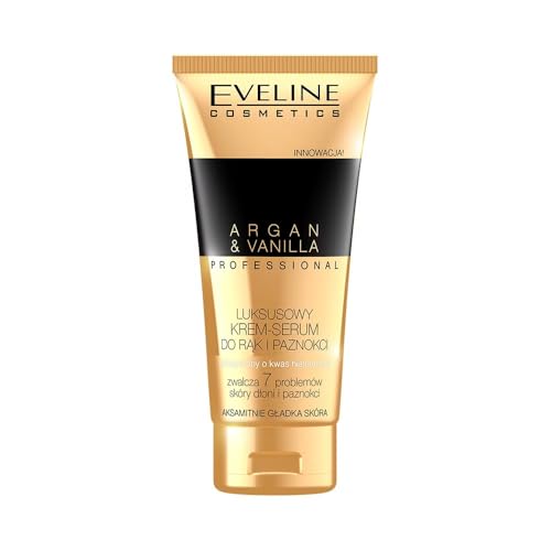 Eveline Cosmetics Luxuriöses Argan & Vanille Hand und Nagelcreme für Sehr Trockene Rissige Hände | 100 ml | Handcreme Repair - Umfassende Regeneration | Sofortige Erholung für Ihre Hände von Eveline Cosmetics