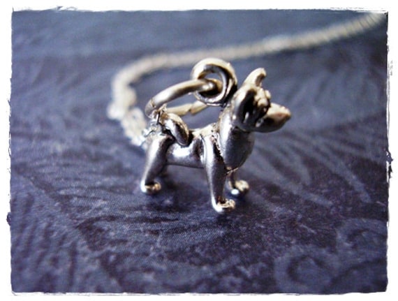 Akita Halskette - Sterling Silber Anhänger An Einer Zarten Kabelkette Oder von EvelynMaeCreations