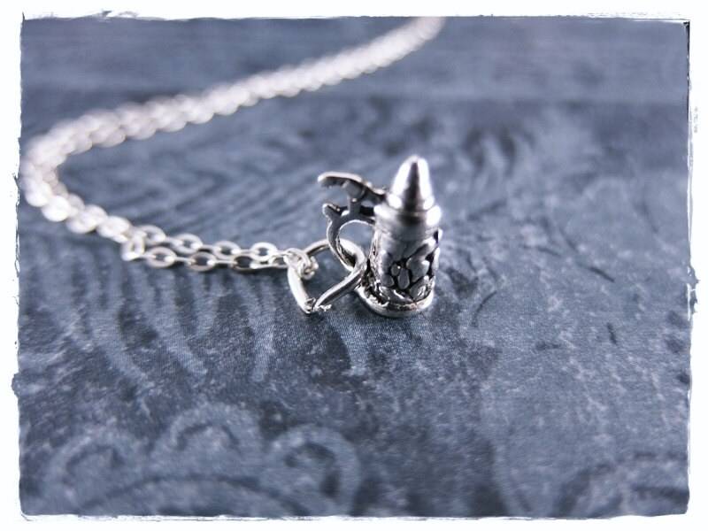 Winzige Bierkrug Halskette - Sterling Silber Anhänger An Einer Zarten Kabelkette Oder von EvelynMaeCreations