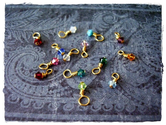 Winziger Kristall Geburtsstein Add-On - 4 Mm Doppelkegel Wire Wrapped Gold/Silber Platte, Sterling Silber, Filled Winziger Kristall Geburtsstein Add-On - 4 Mm Doppelkegel Wire Wrapped Gold/Silber Platte, Sterling Silber, Filled von EvelynMaeCreations