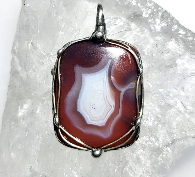 Anhänger - Achat Mit "Auge" Unikat Für Männer Und Frauen von EvelyneGOLDSTEIN