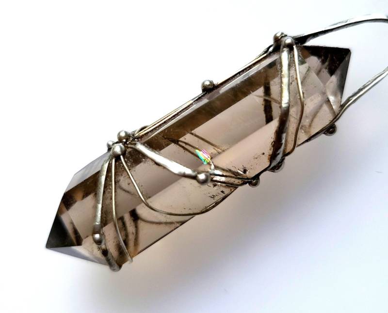 Mystik Pur Riesiger Rauchquarz-Anhänger - Intensive Kraft Und Ausstrahlung Unikat Für Männer Frauen von EvelyneGOLDSTEIN