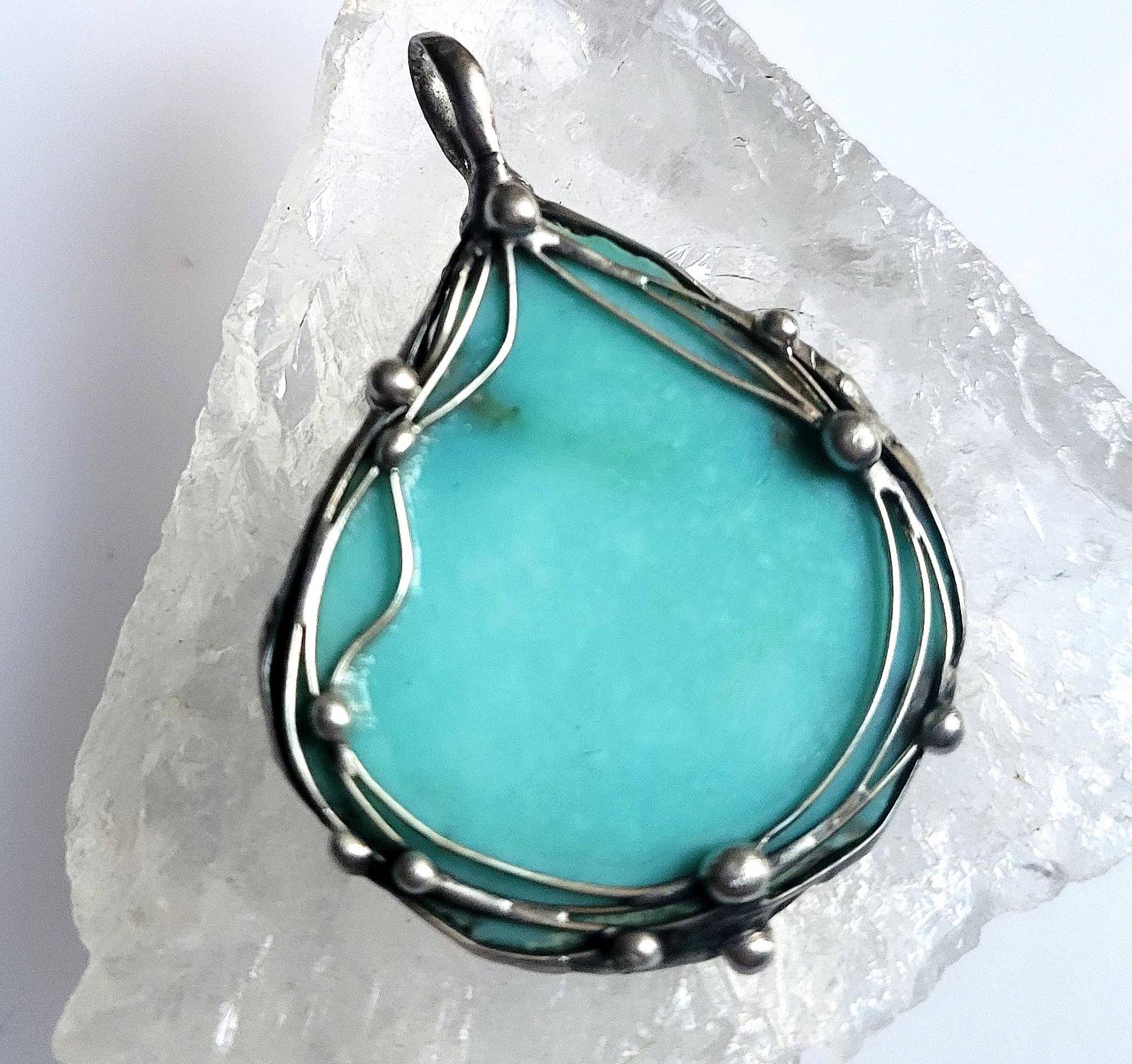 Urtümlicher - Riesiger Türkis-Anhänger "Spirit-Drop" Tropfen-Form Unikat Für Männer Und Frauen von EvelyneGOLDSTEIN