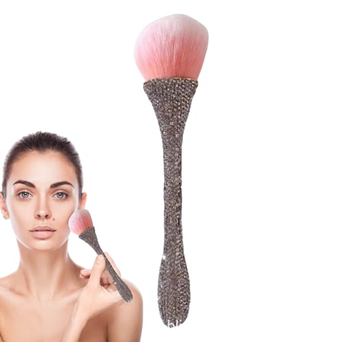 Evember Setting Powder Brush, Rouge Loose Powder Travel Brush for Women - Crystal Handle Cosmetic Brushes, Flexible Powder Foundation Brush for Flawlessly Contouring von Evember