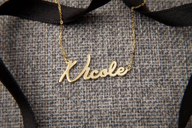 Schreibschrift Sterling Silber Halskette Personalisierter Schmuck Schreibschrift Sterling Silber Halskette Personalisierter Schmuck von EvenAndEven