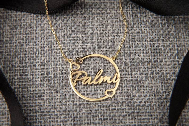 sterling Silber Kreis Halskette Personalisierter Schmuck sterling Silber Kreis Halskette Personalisierter Schmuck von EvenAndEven