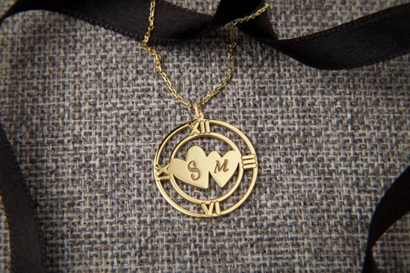 sterling Silber Personalisierte Namenskette - Kreis Love Time Design sterling Silber Personalisierte Namenskette - Kreis Love Time Design von EvenAndEven
