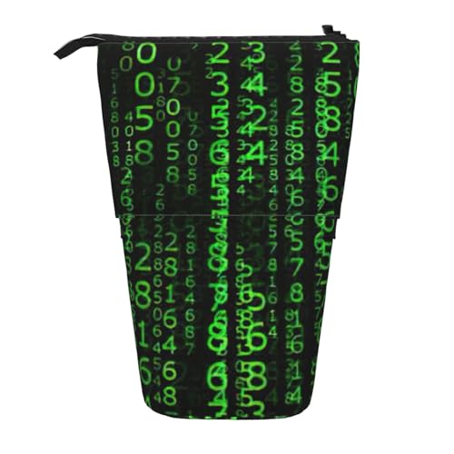 Evengigy Hacker Ära Print Niedliches Federmäppchen mit Reißverschluss Verstellbarer Ständer Stifthalter Lustige Make-up-Tasche, Schwarz , Einheitsgröße, Taschen-Organizer von Evengigy