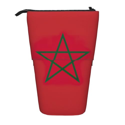 Evengigy Niedliches Federmäppchen mit Marokko-Motiv, mit Reißverschluss, verstellbarer Ständer, Stifthalter, lustige Make-up-Tasche, Schwarz , Einheitsgröße, Taschen-Organizer von Evengigy