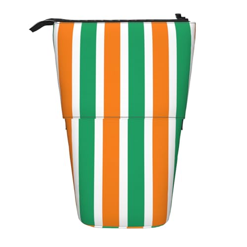 Evengigy Niedliches Federmäppchen mit Reißverschluss, verstellbarer Ständer, lustiger Make-up-Tasche mit Flagge, Elfenbeinküste, Schwarz , Einheitsgröße, Taschen-Organizer von Evengigy