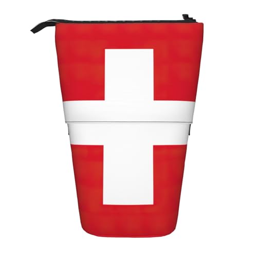 Evengigy Niedliches Federmäppchen mit Schweizer Flagge, mit Reißverschluss, verstellbarer Ständer, Stifthalter, lustige Make-up-Tasche, Schwarz , Einheitsgröße, Taschen-Organizer Evengigy Niedliches Federmäppchen mit Schweizer Flagge, mit Reißverschluss, verstellbarer Ständer, Stifthalter, lustige Make-up-Tasche, Schwarz , Einheitsgröße, Taschen-Organizer von Evengigy