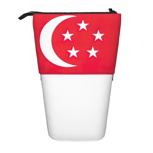 Evengigy Niedliches Federmäppchen mit Singapur-Flagge, mit Reißverschluss, verstellbarer Ständer, Stifthalter, lustige Make-up-Tasche, Schwarz , Einheitsgröße, Taschen-Organizer Evengigy Niedliches Federmäppchen mit Singapur-Flagge, mit Reißverschluss, verstellbarer Ständer, Stifthalter, lustige Make-up-Tasche, Schwarz , Einheitsgröße, Taschen-Organizer von Evengigy