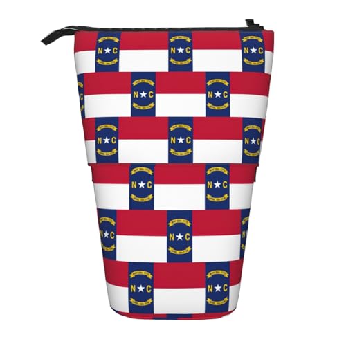 Evengigy North Carolina Staatsflagge, niedliches Federmäppchen mit Reißverschluss, verstellbarer Ständer, Stifthalter, lustige Make-up-Tasche, Schwarz , Einheitsgröße, Taschen-Organizer Evengigy North Carolina Staatsflagge, niedliches Federmäppchen mit Reißverschluss, verstellbarer Ständer, Stifthalter, lustige Make-up-Tasche, Schwarz , Einheitsgröße, Taschen-Organizer von Evengigy