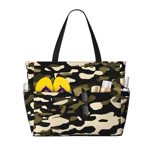 Evengigy Wasserdichte Strandtasche für Damen, Camouflage-Muster, große Sporttasche, Handgepäcktasche für Reisen Evengigy Wasserdichte Strandtasche für Damen, Camouflage-Muster, große Sporttasche, Handgepäcktasche für Reisen von Evengigy