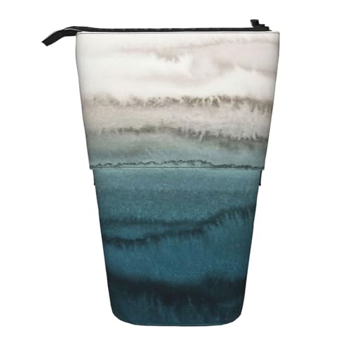 Evengigy Within The Tides Federmäppchen mit Reißverschluss, verstellbarer Ständer, Stifthalter, lustige Make-up-Tasche, Schwarz , Einheitsgröße, Taschen-Organizer von Evengigy