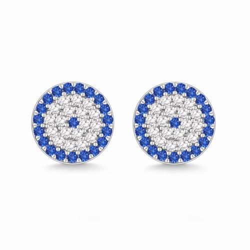 Evensee Evil Eye Ohrstecker Nazar 925 Silber Dunkelblau,Türkisches Auge Ohrringe mit Zirkonia Akzent für Damen,Vergrößerte Größe Hypoallergene Türkische Geschenke Evensee Evil Eye Ohrstecker Nazar 925 Silber Dunkelblau,Türkisches Auge Ohrringe mit Zirkonia Akzent für Damen,Vergrößerte Größe Hypoallergene Türkische Geschenke von Evensee