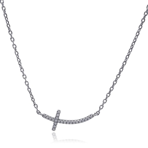 Evensee Halskette Damen Silber 925, Gekrümmt Kreuz Anhänger, Kette Mit Elegantem Kurvigen Kreuz, 925 Sterling Silber Chain, Modischer Frauen Schmuck Collier, Edles Geschenk Evensee Halskette Damen Silber 925, Gekrümmt Kreuz Anhänger, Kette Mit Elegantem Kurvigen Kreuz, 925 Sterling Silber Chain, Modischer Frauen Schmuck Collier, Edles Geschenk von Evensee