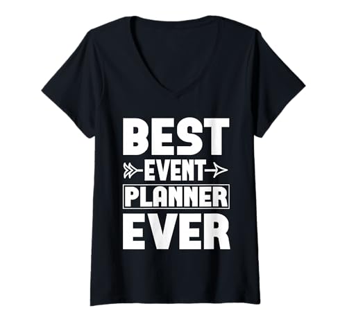 Damen Spezialist für Veranstaltungsplaner, Bester Partykoordinator, Organisator T-Shirt mit V-Ausschnitt von Event Planner Organizer Apparel