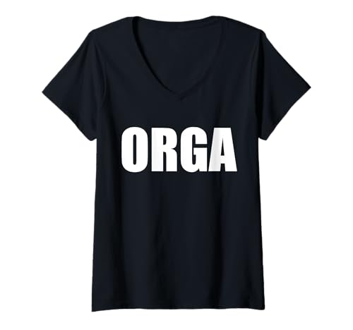 Damen ORGA Teamkleidung Event Team FRONT & BACK PRINT T-Shirt mit V-Ausschnitt Damen ORGA Teamkleidung Event Team FRONT & BACK PRINT T-Shirt mit V-Ausschnitt von Event Team Geschenk ORGA Teamkleidung