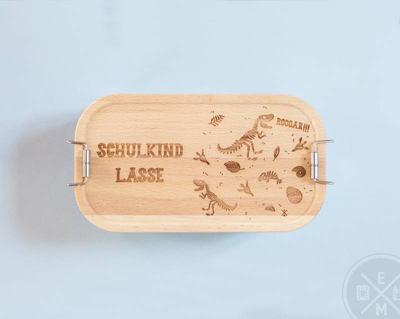 Metall Brotdose Mit Personalisiertem Holzdeckel | Personalisiert Kinder Lunchbox Vesperdose Buchenholzdeckel Einschulung Metall Brotdose Mit Personalisiertem Holzdeckel | Personalisiert Kinder Lunchbox Vesperdose Buchenholzdeckel Einschulung von EventMentsGbR