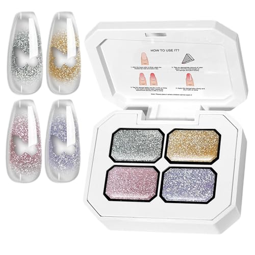 Eventerde Gel Nagellack - 4 Farben Nageldesign Gel für Frauen - Kein Waschen Notwendig Für Profis Anfänger Heimsalon von Eventerde