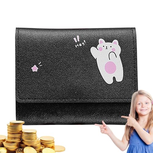 Eventerde Kawaii-Geldbörse, süßes Portemonnaie | Kleine dreifach gefaltete PU-Geldbörse mit Tiermotiv,Mode Mädchen süße Faltbare Brieftasche kleine Brieftasche Bargeld Tasche Kartenhalter Tier von Eventerde