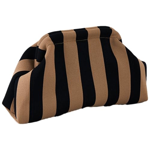 Eventerde Knödel Clutch Geldbörsen Für Damen 31x17x13cm Unterarmtasche Clutch Clip Tasche Für Damen Gewebte Clutchs Tasche Karierte Clutchs Handtaschen Häkel Geldbörse Abendtasche von Eventerde