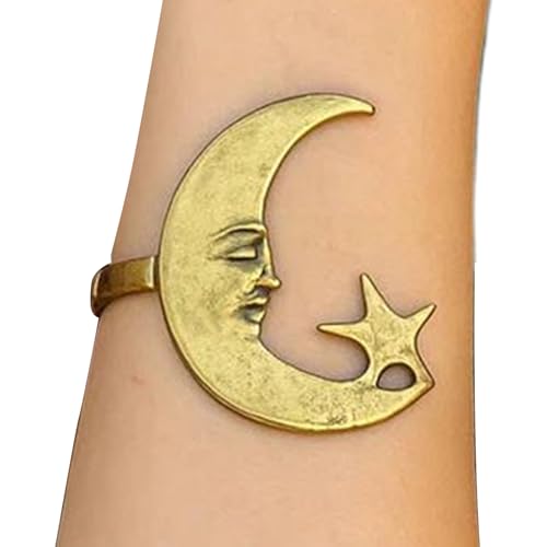 Eventerde Stern Mond Offener Armreif | Mit Stern Und Mond Motiv Öffnendes Armband,Verstellbarer Charm Schmuck Für Frauen Jugendliche Mutter Schwester Tochter Freundinnen Eventerde Stern Mond Offener Armreif | Mit Stern Und Mond Motiv Öffnendes Armband,Verstellbarer Charm Schmuck Für Frauen Jugendliche Mutter Schwester Tochter Freundinnen von Eventerde