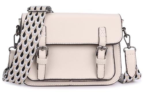 Ever Bloom Damen Crossbody Umhängetasche mit Handyfach, kleine Handtasche mit breitem Taschengurt in Sommerfarben, 262&293:Beige von Ever Bloom