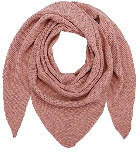 Ever Bloom Damen Schal, Strick Dreieck Schale, Weiches Dreieckstuch, Leichter Strickschal, Halstuch für Frauen und Mädchen Lang, Einfarbig 195 * 80 cm, Schal Farben:Pink New von Ever Bloom