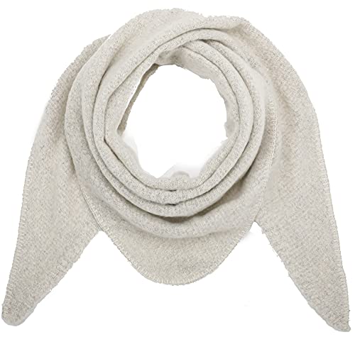 Ever Bloom Damen Schal XXL, Flauschige Weiche Dreieck Schale, Poncho, Dreieckstuch Strickschal Halstuch für Frauen und Mädchen Lang Kuschelig, Einfarbig 190 * 80 cm, Schal Farben:Beige von Ever Bloom