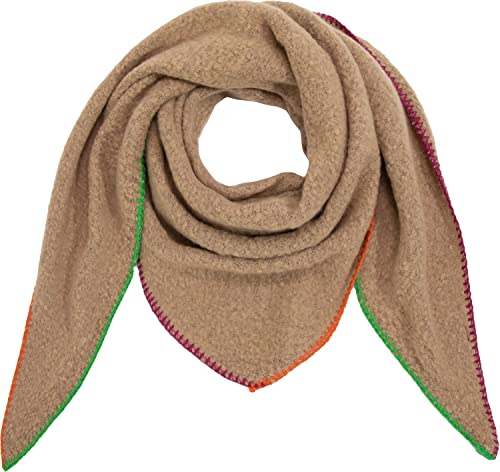 Ever Bloom Damen Schal XXL, Flauschige Weiche Dreieck Schale, Poncho, Dreieckstuch Strickschal Halstuch für Frauen und Mädchen Lang Kuschelig, Einfarbig 190 * 80 cm, Schal Farben:Khaki New von Ever Bloom