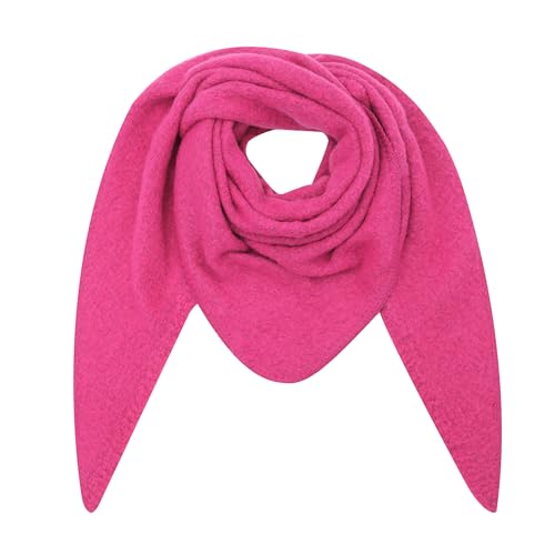 Ever Bloom Damen Schal XXL, Flauschige Weiche Dreieck Schale, Poncho, Dreieckstuch Strickschal Halstuch für Frauen und Mädchen Lang Kuschelig, Einfarbig 190 * 80 cm, Schal Farben:Lady Pink von Ever Bloom