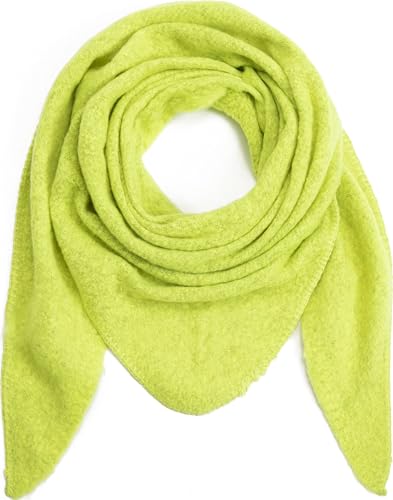 Ever Bloom Damen Schal XXL, Flauschige Weiche Dreieck Schale, Poncho, Dreieckstuch Strickschal Halstuch für Frauen und Mädchen Lang Kuschelig, Einfarbig 190 * 80 cm, Schal Farben:Light Gelb von Ever Bloom