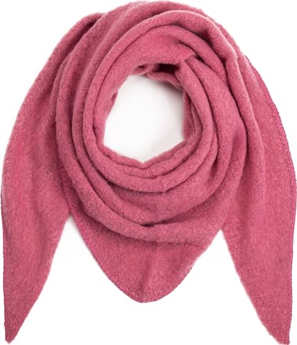 Ever Bloom Damen Schal XXL, Flauschige Weiche Dreieck Schale, Poncho, Dreieckstuch Strickschal Halstuch für Frauen und Mädchen Lang Kuschelig, Einfarbig 190 * 80 cm, Schal Farben:Rose von Ever Bloom