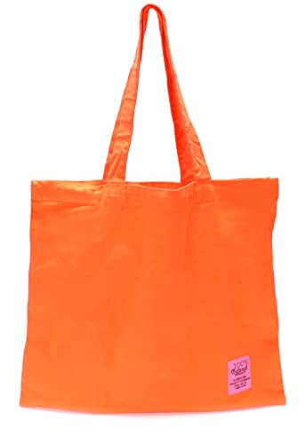 Ever Bloom Damen Shopper faltbare wiederverwendbare Baumwolle Einkaufstasche XXL leichtes Jutebeutel Schultertasche Stofftasche, Tasche Farben:Orange von Ever Bloom