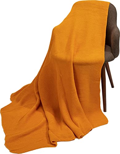 Ever Bloom Damen Winter Poncho Schal auch als warme leiche Kuscheldecke, Multifunktion, Schal Decke 2022:Orange von Ever Bloom