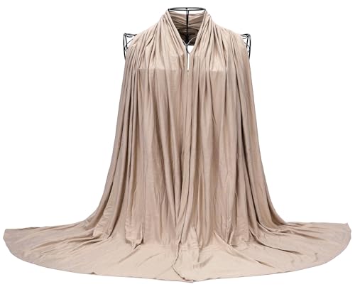 Ever Bloom Kopftuch Damen Hijab für muslimische Frauen lang- Muslim Kopfbedeckung Schal Atmungsaktiv - Premium 190 x 70 cm, Schal Farben:New Taupe von Ever Bloom