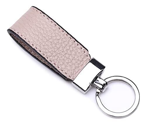 Ever Bloom Leder Schlüsselanhänger Schlüsselring Damen Herren, Autoschlüssel Anhänger Fahranfänger, Geschenk Keyring, Geburtstagsgeschenk Made in Italien, Schlüsselanhänger Farben:Rosa von Ever Bloom