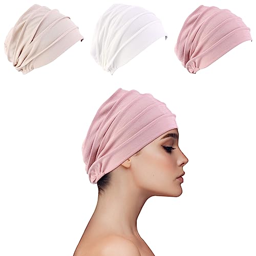 Ever Fairy Baumwolle Chemo Hüte Krebs Kopfbedeckung Weiche Kappen Frauen Bandana Turban Schlaf Cap Muslimische Chemotherapie Cap Kopftuch von Ever Fairy