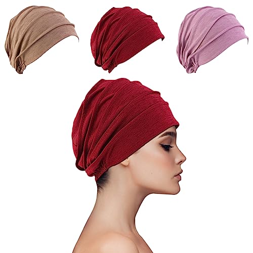 Ever Fairy Baumwolle Chemo Hüte Krebs Kopfbedeckung Weiche Kappen Frauen Bandana Turban Schlaf Cap Muslimische Chemotherapie Cap Kopftuch von Ever Fairy