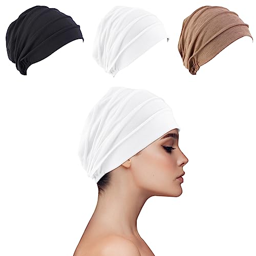 Ever Fairy Baumwolle Chemo Hüte Krebs Kopfbedeckung Weiche Kappen Frauen Bandana Turban Schlaf Cap Muslimische Chemotherapie Cap Kopftuch von Ever Fairy