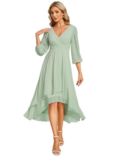 Ever-Pretty Damen Cocktailkleider Hochzeitskleid Ballkleid Mit V Ausschnitt Minzgrün 36 von Ever-Pretty
